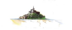mont saint Michel aquarelle du guide de la baie 